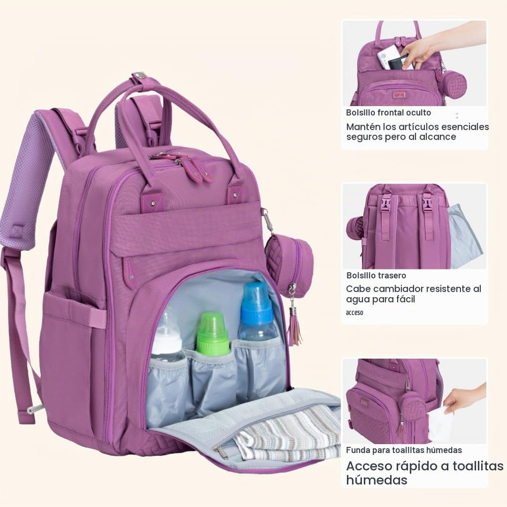 BabbleRoo Mochila para pañales \u2013 Bolsa de viaje para Baby Esse...
