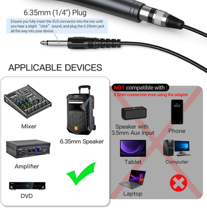 Micrófono de karaoke FIFINE K6 con conector 1\/4\u201D, micrófono v...