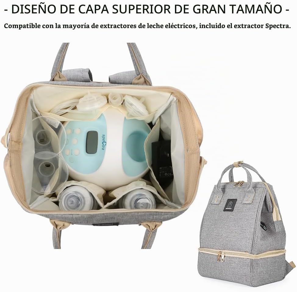 Mochila para extractor de leche, bolsa enfriadora y resistente a la...