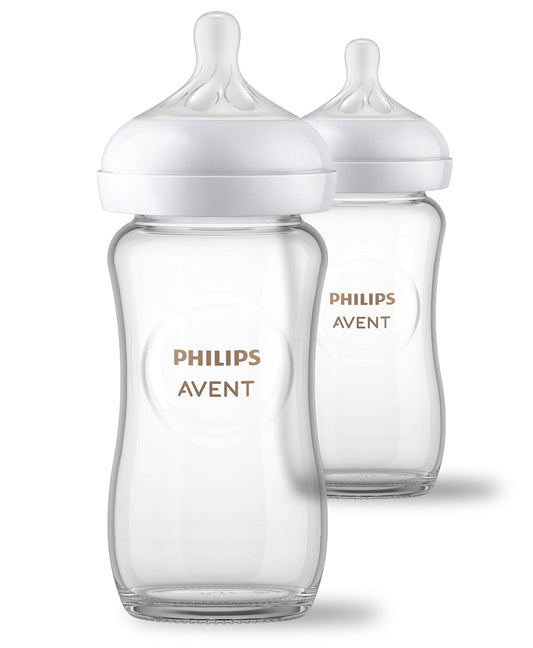 Biberones de vidrio natural Philips Avent con tetinas de respuesta...