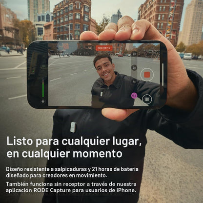 RØDE Wireless Micro - Micrófono inalámbrico compacto, dos micrófono...