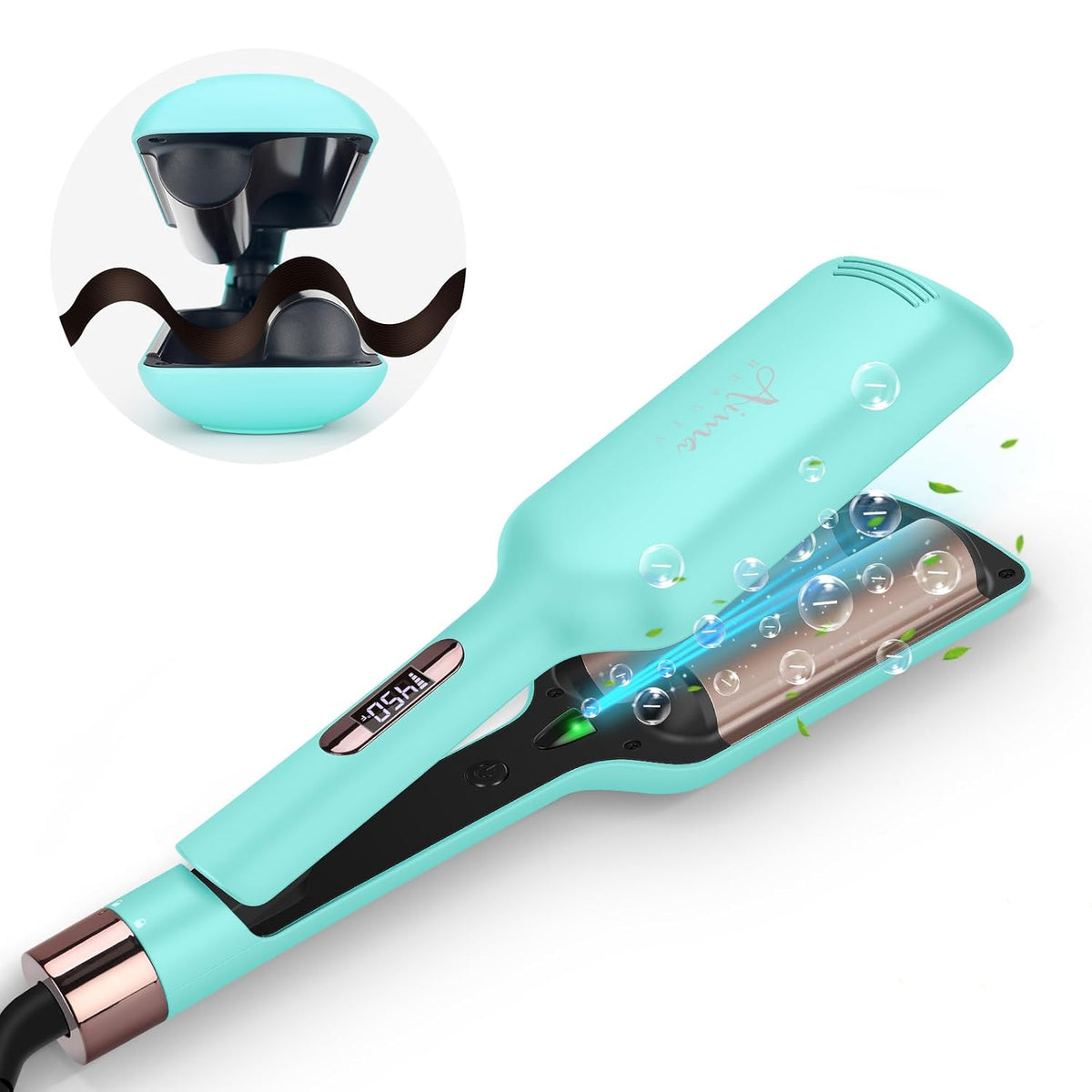 Onda de pelo con ondas de sirena Aima Beauty Twins de 32 mm (1,25 p...