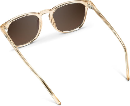 WMP Eyewear - Gafas de sol polarizadas modernas y redondas para hom...