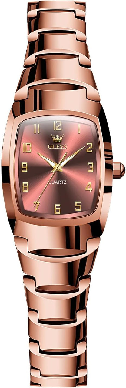 OLEVS Reloj Mujer Lujo Acero Inoxidable Pequeño Vestido de Muñeca I...
