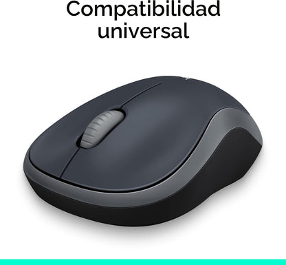 Logitech Ratón inalámbrico ambidiestro compacto M185 de 2,4 GHz - G...