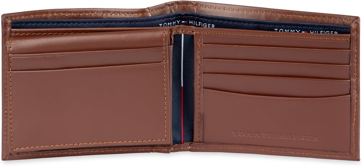 Tommy Hilfiger Cartera Passcase para hombre con ventana de identifi...