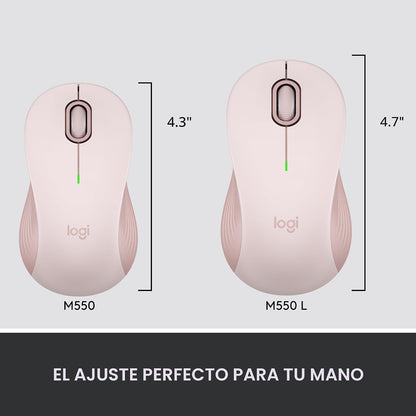 Logitech Signature M550 - Ratón inalámbrico para manos pequeñas a m...
