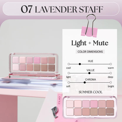 CLIO Pro - Paleta de ojos de aire, sombra de ojos portátil de 12 co...