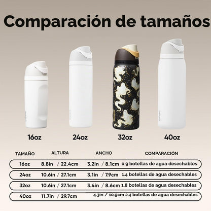 Owala FreeSip - Botella de agua de acero inoxidable de 32 onzas, re...