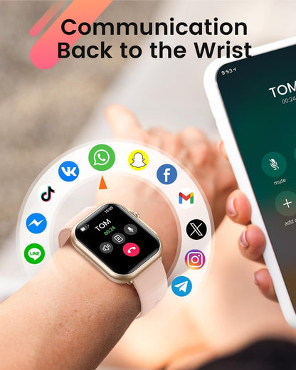 Reloj inteligente para mujer, contestar\/hacer llamadas, rastreador...