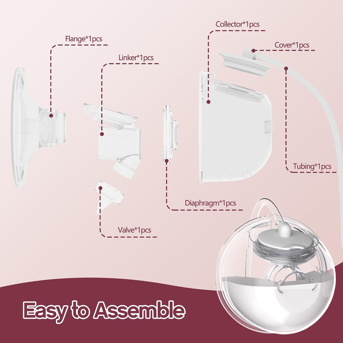 1 paquete de 0.748 in CaraCups Wearable Milk Collection, tazas de c...
