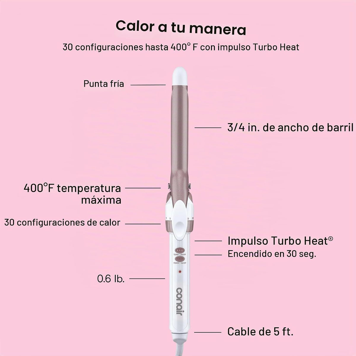 Rizador Conair doble cerámica | Rizador de pelo para espirales suav...