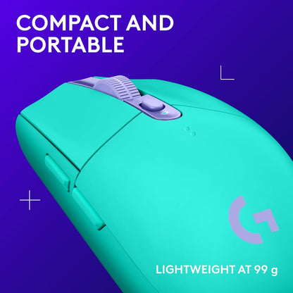 Logitech G Ratón inalámbrico para juegos 305 Lightspeed - Menta | 1...