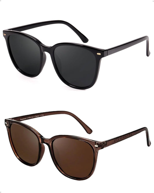 FIMILU 2 paquetes de gafas de sol para mujer, lentes polarizadas co...