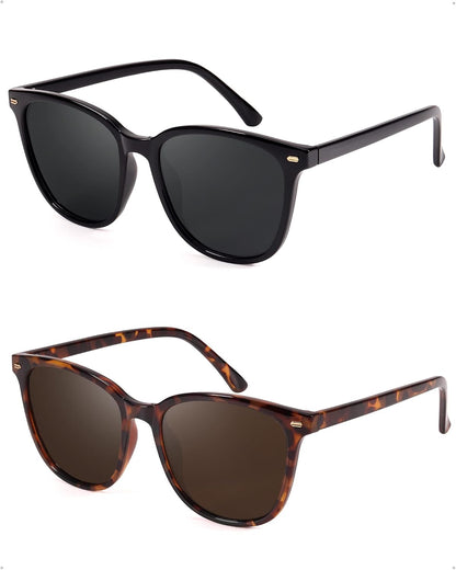 FIMILU 2 paquetes de gafas de sol para mujer, lentes polarizadas co...