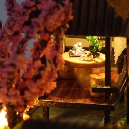 CUTEBEE Casa de muñecas en miniatura con muebles, kit de casa de mu...