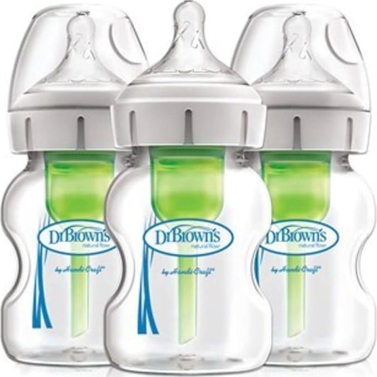 Dr. Brown's Natural Flow Anti-Colic Options+ Biberones de Vidri...