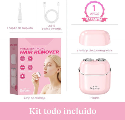 Brightup Depilación facial para mujeres - Afeitadora eléctrica sin...