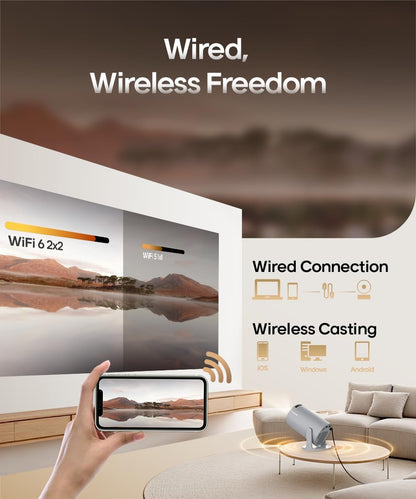 Magcubic Mini proyector con WiFi y Bluetooth, portátil HY300Pro, en...