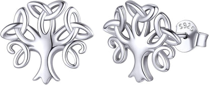 ChicSilver Pendientes celtas para mujer de plata de ley hipoalergén...