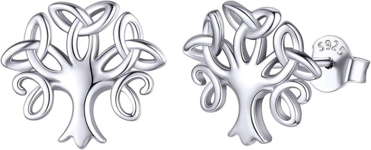 ChicSilver Pendientes celtas para mujer de plata de ley hipoalergén...