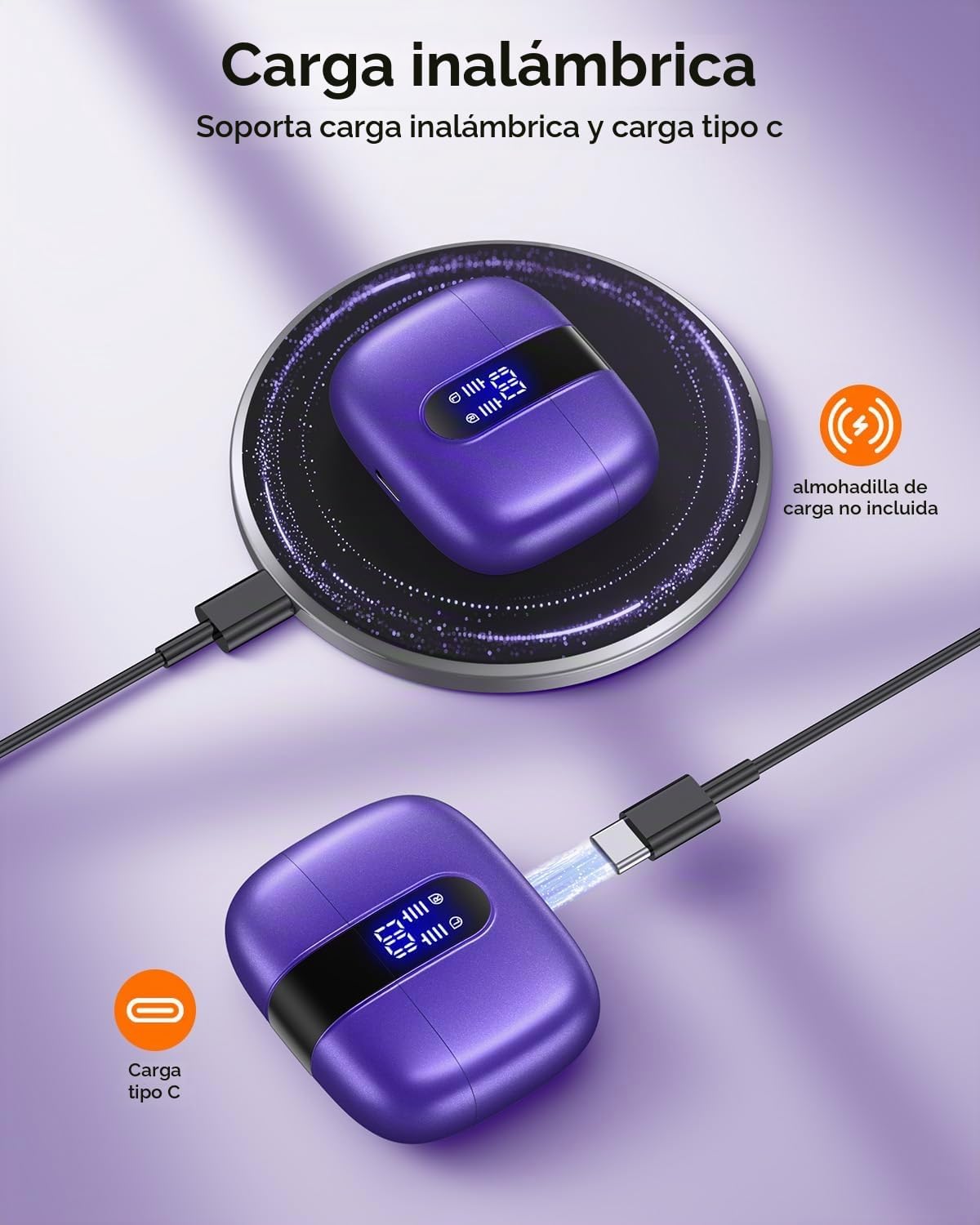 TAGRY Auriculares Bluetooth Verdaderamente Inalámbricos 60H Reprodu...
