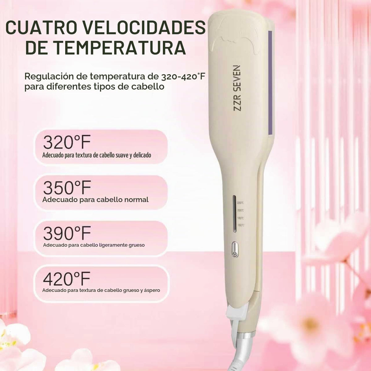ZZR SEVEN Rizador de pelo, rizador de pelo, rizador de pelo, varita...