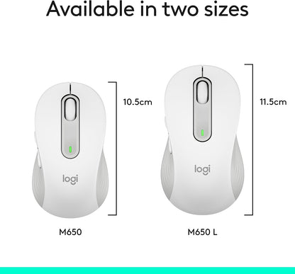 Logitech Signature M650 L - Ratón inalámbrico de tamaño completo |...