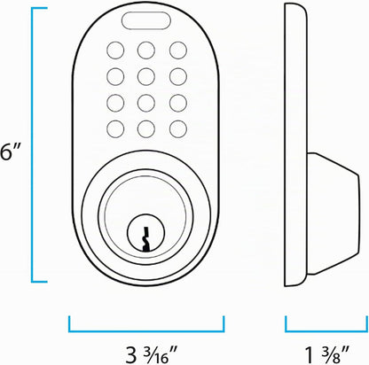 MiLocks TF-02P Cerradura de puerta de entrada sin llave con teclado...