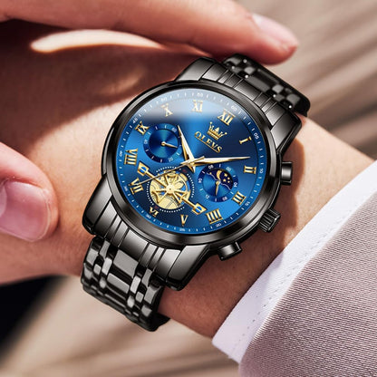 OLEVS Relojes para hombre, resistente al agua, de lujo, gran cara,...