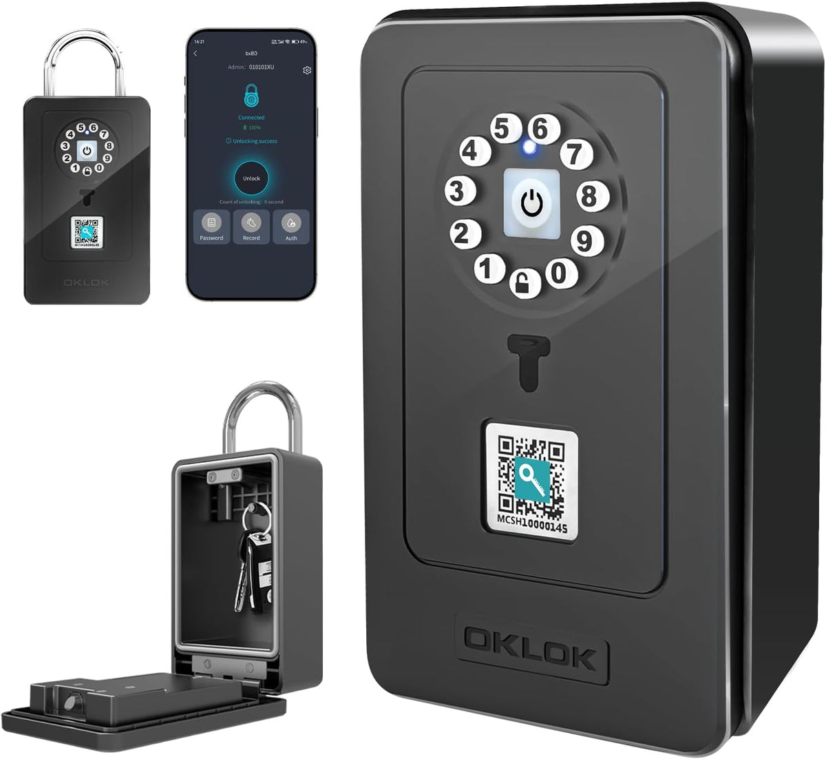 SFW Caja de cerradura inteligente, caja de llaves Bluetooth con con...