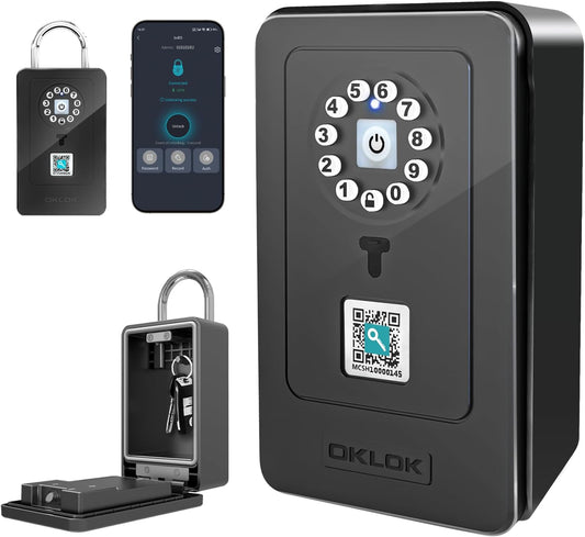 SFW Caja de cerradura inteligente, caja de llaves Bluetooth con con...