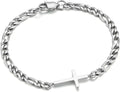 M MOOHAM Pulsera de cruz chapada en oro\/plata de 14 quilates para...