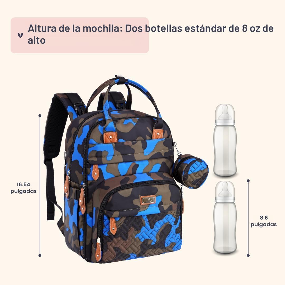 BabbleRoo Mochila para pañales \u2013 Bolsa de viaje para Baby Esse...