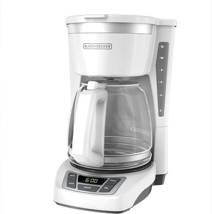 BLACK+DECKER CM1160W-1 CM1160W Cafetera programable de 12 tazas, Bl...