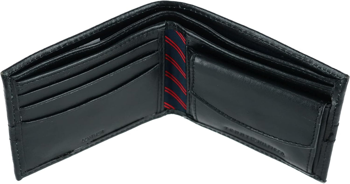 Tommy Hilfiger Cartera Passcase para hombre con ventana de identifi...