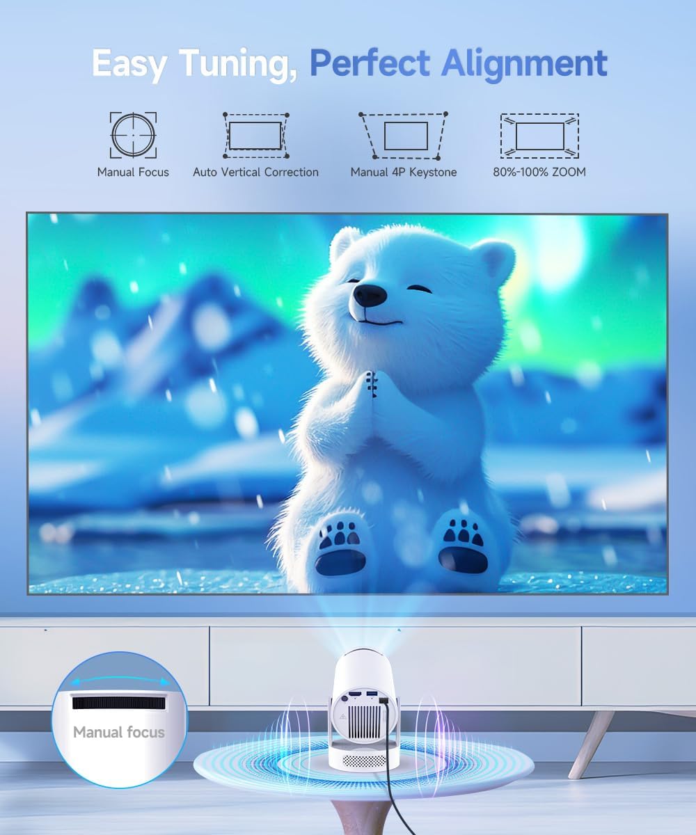 Magcubic Mini proyector 4K compatible con WiFi 6 y Bluetooth 5.4, a...