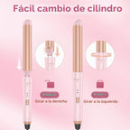 Kinked - Juego de rizador 5 en 1 con plancha plana, 3 barriles, riz...
