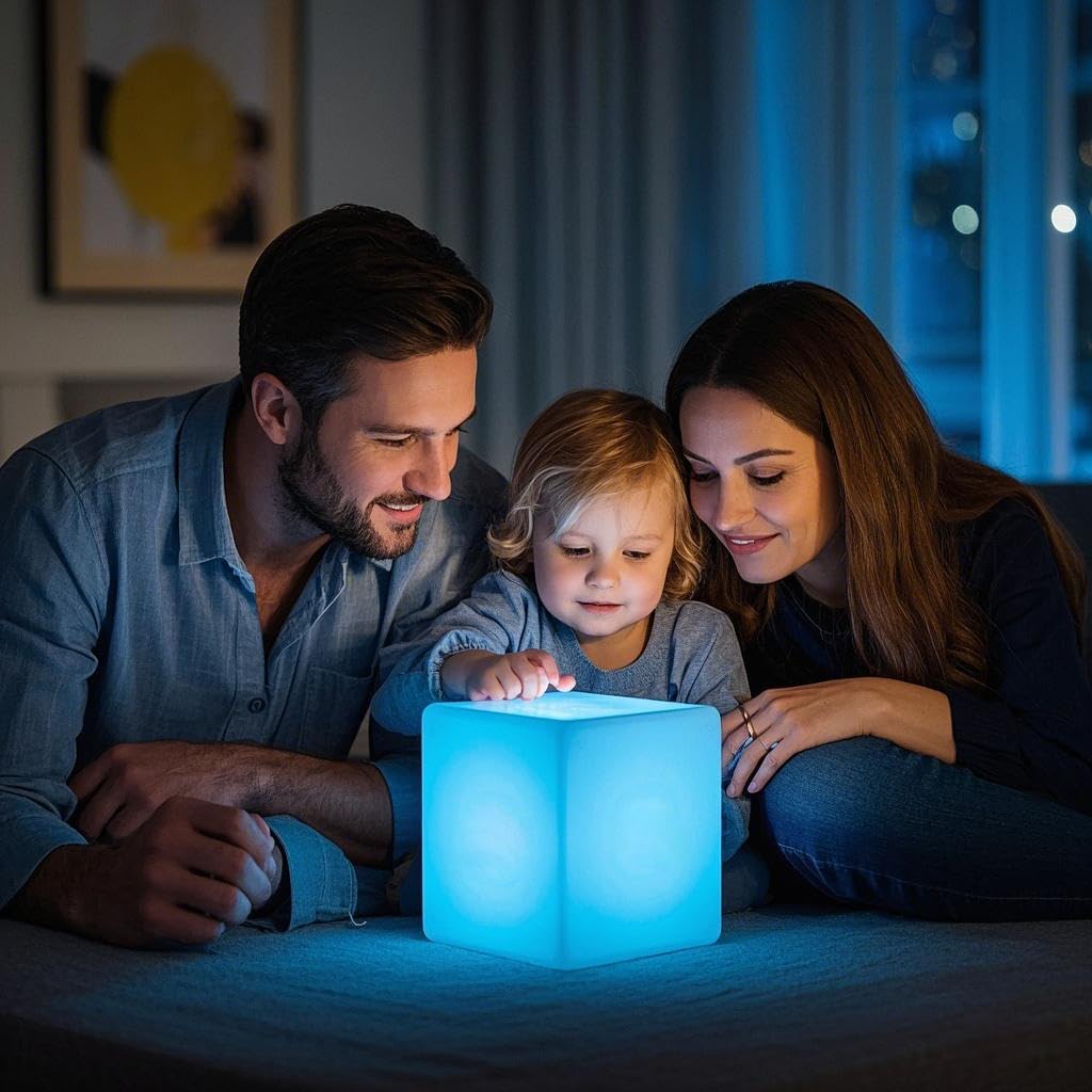 Cubo de luz LED recargable y impermeable, para interiores y exterio...