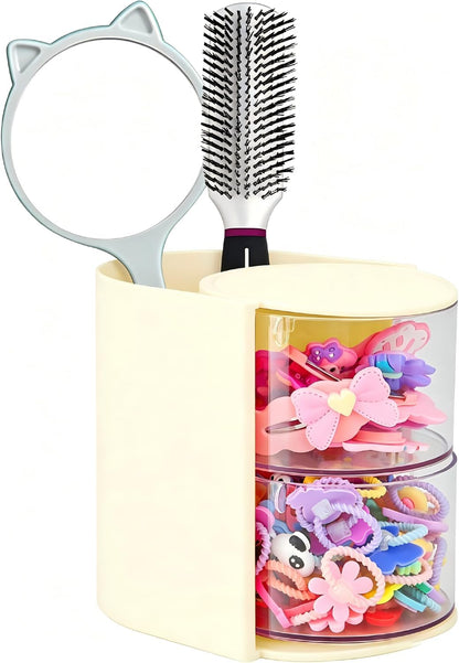 Organizador de accesorios para el cabello con soporte para cepillo...