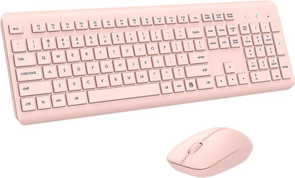 Combo de Teclado y Ratón Inalámbrico, Teclado y Ratón Ergonómico Si...