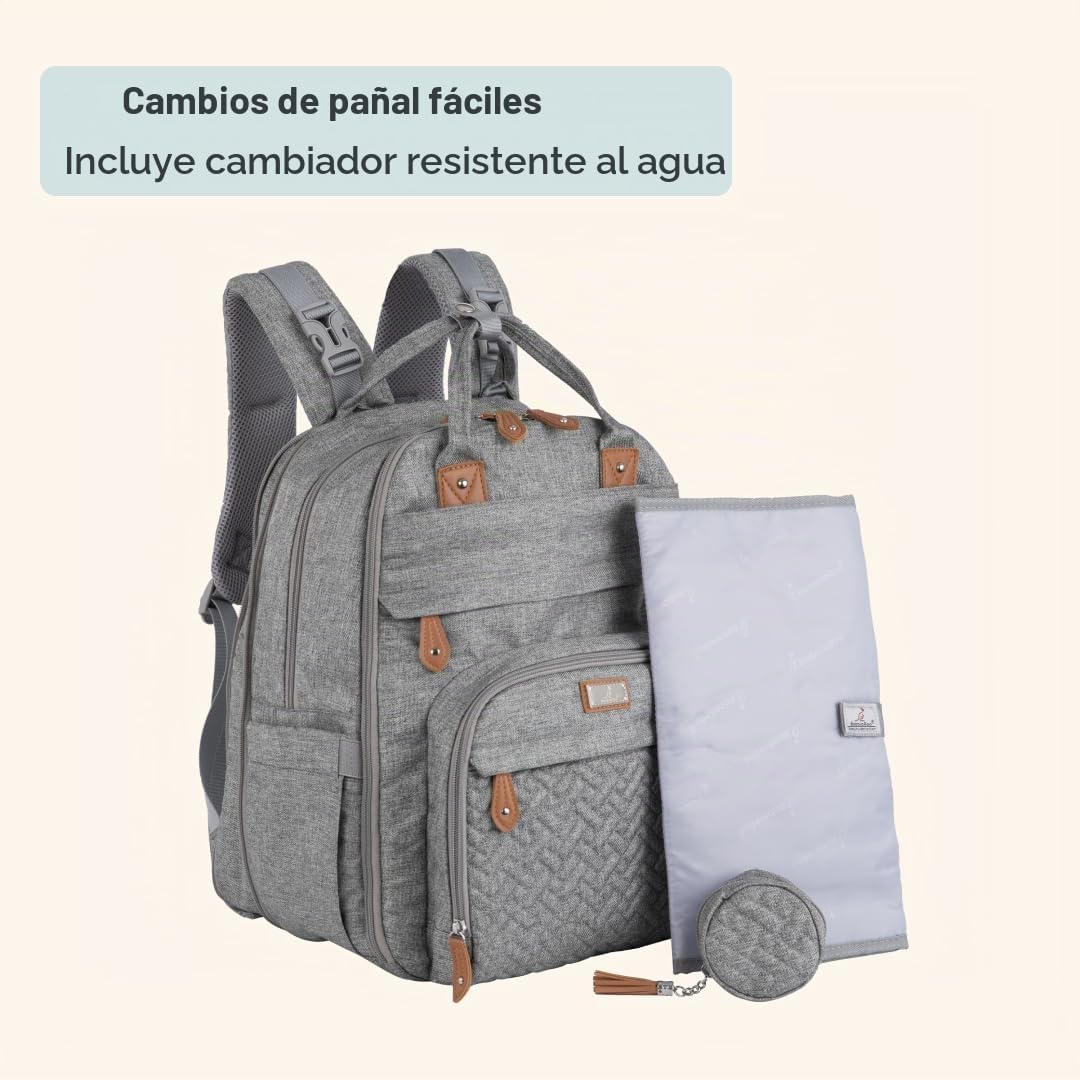 BabbleRoo Mochila para Pañales Extra Grande, Mochila de Bebé Expand...