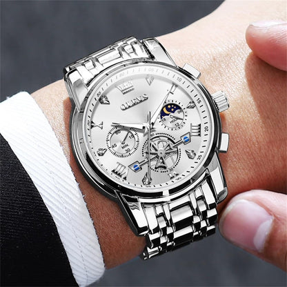 OLEVS Relojes para hombre, resistente al agua, de lujo, gran cara,...