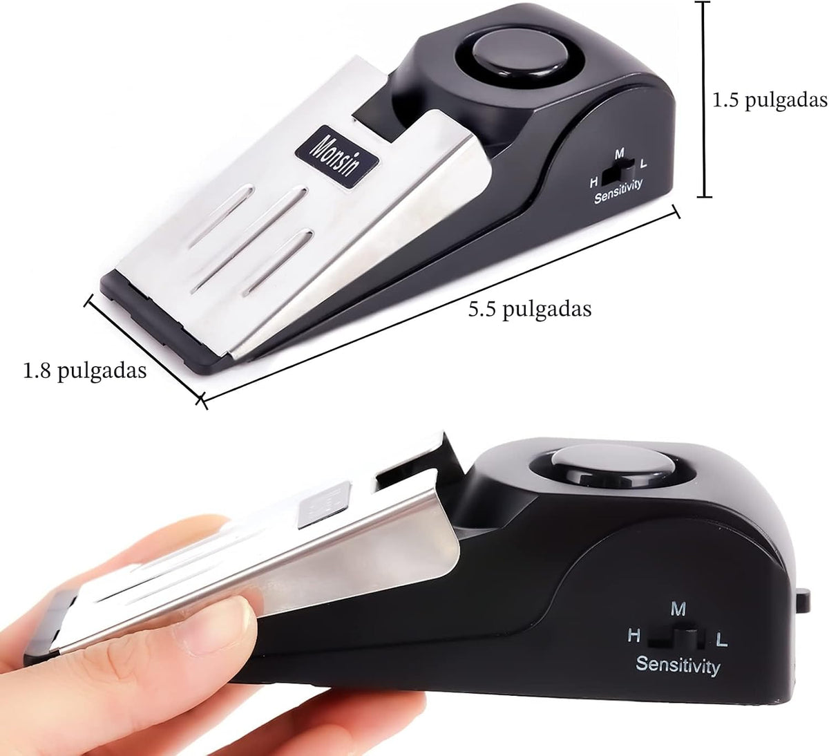 Alarma de tope de puerta, tope de puerta con alarma de seguridad de...