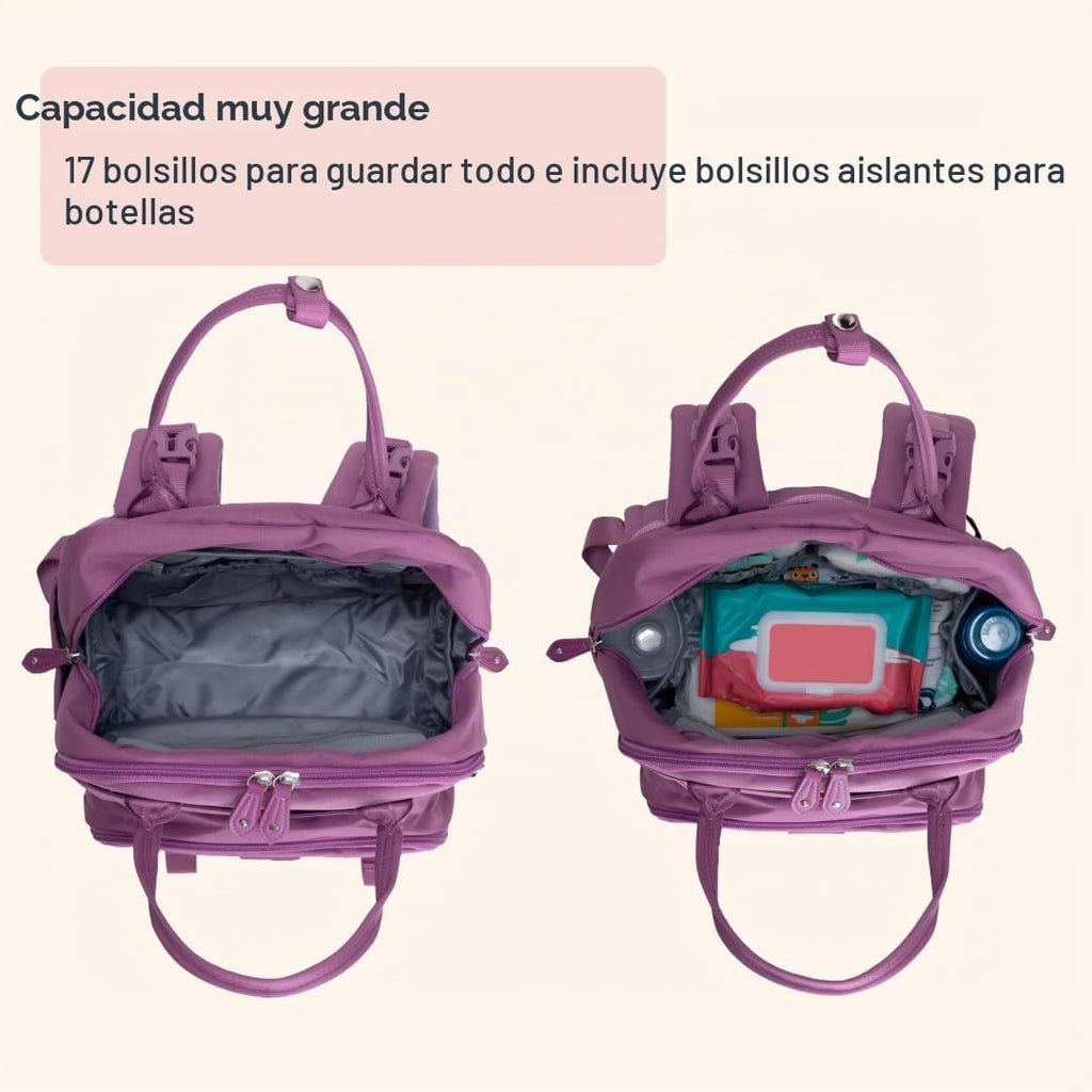 BabbleRoo Mochila para pañales \u2013 Bolsa de viaje para Baby Esse...