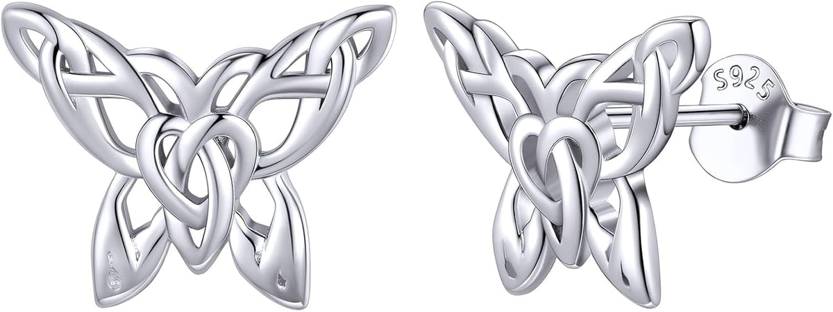ChicSilver Pendientes celtas para mujer de plata de ley hipoalergén...