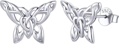 ChicSilver Pendientes celtas para mujer de plata de ley hipoalergén...