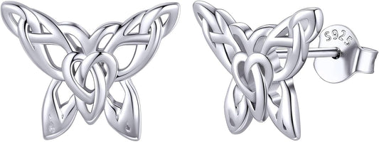 ChicSilver Pendientes celtas para mujer de plata de ley hipoalergén...