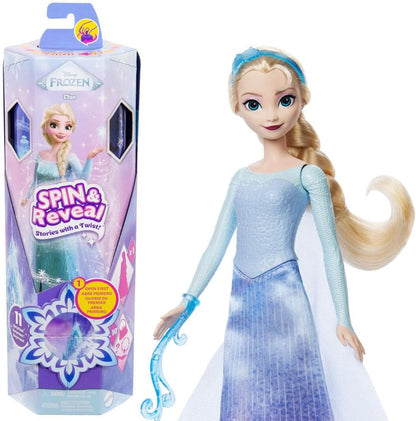 Mattel Disney Frozen Muñeca de moda de Elsa con función Spin &amp;...