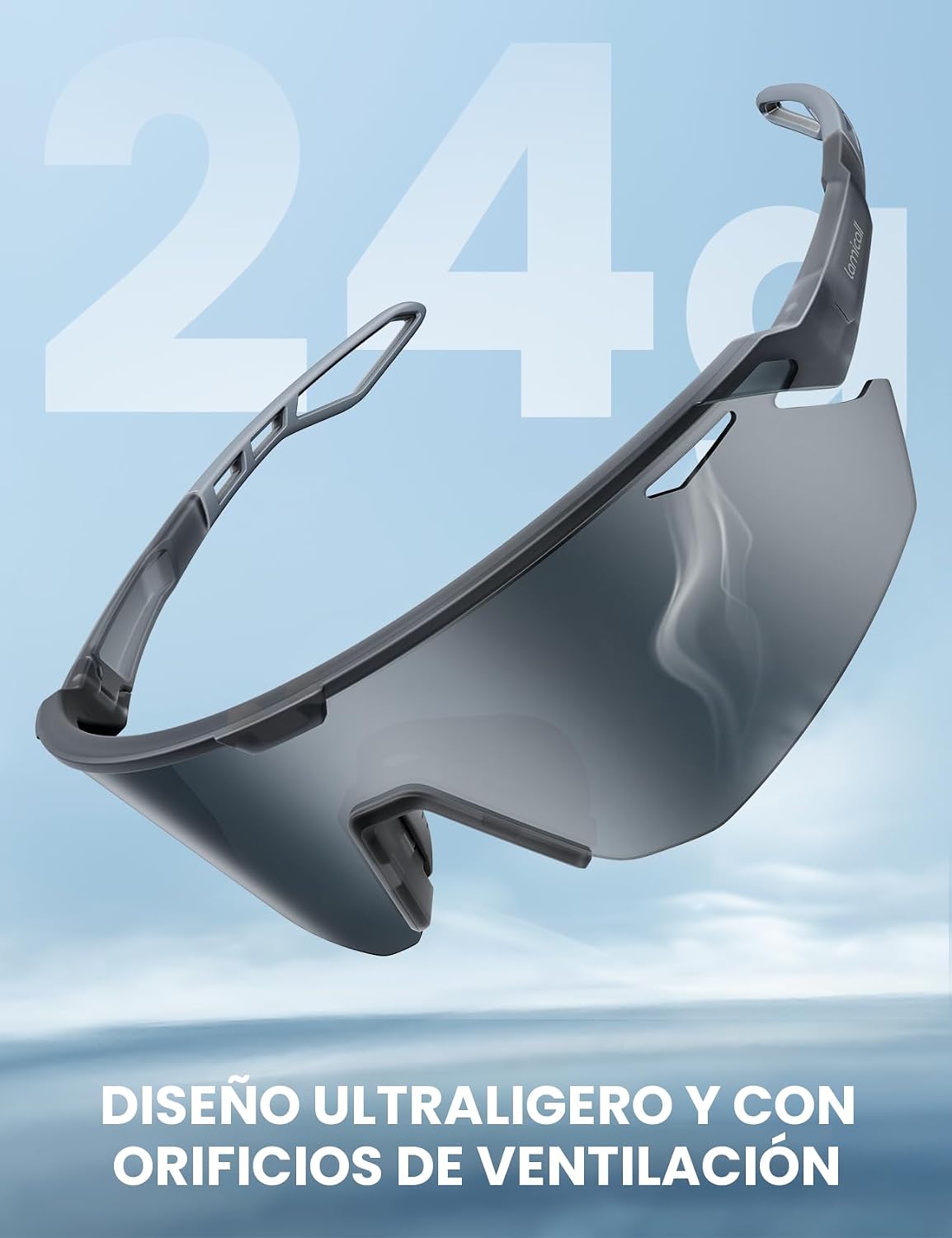 Lamicall Gafas de sol deportivas polarizadas de 0.85 oz para hombre...